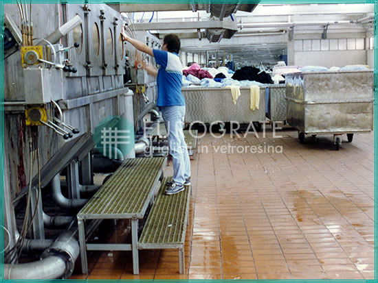 rejillas de PRFV para la seguridad del personal de las instalaciones de confección de textiles