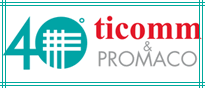Logotipo de Ticomm & Promaco 40 años