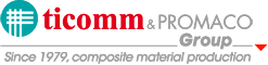 Logotipo de la marca Ticomm & Promaco
